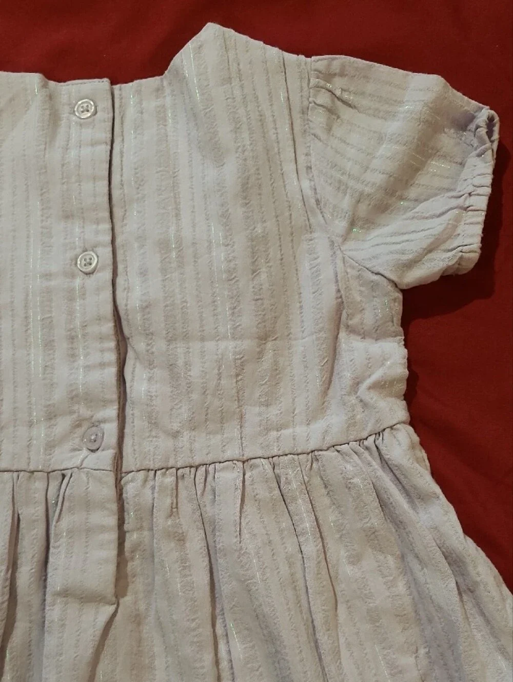 OshKosh B'gosh Lilac Short Puff-Sleeve Girls Dress